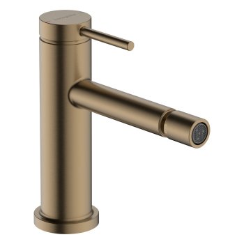 Baterie pentru bideu Hansgrohe Tecturis S, cu ventil pop-up, bronz periat